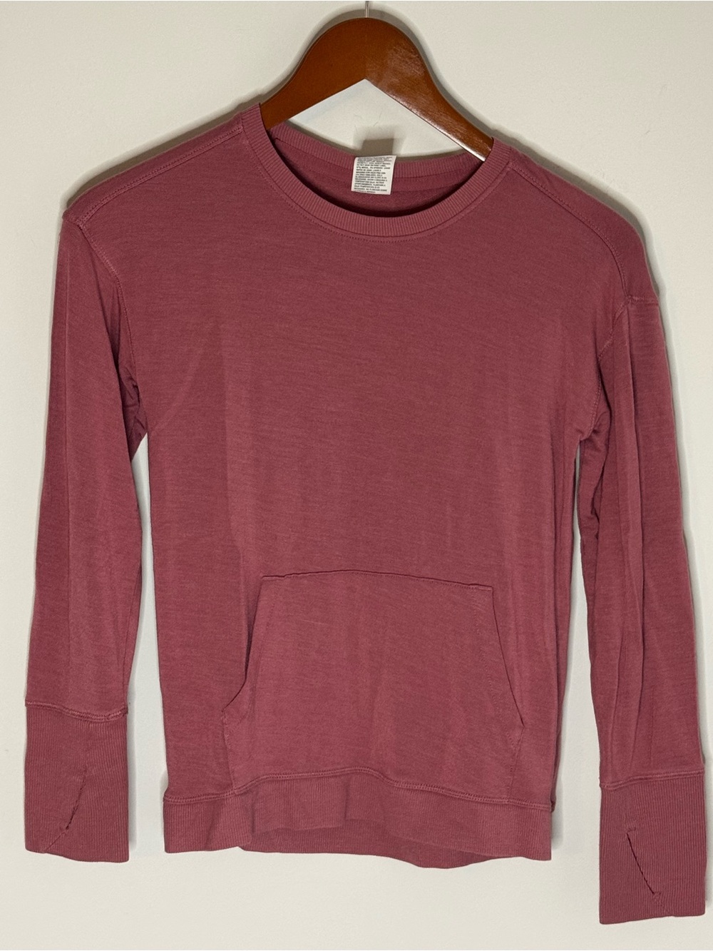 all in motion Mauve Crewneck Sweatshirt with Kangaroo Pocket